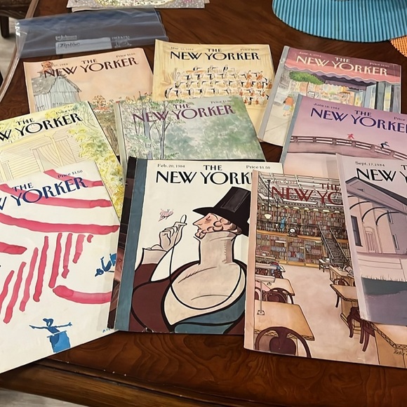 Vintage New Yorker Magazines Covers Only 1984 Set of 40 Artwork Frameable Gifts - Picture 2 of 4